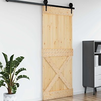 vidaXL Dörr NARVIK Naturfärg 95 x 210 cm Massiv furuträdörr