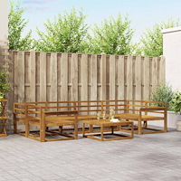 vidaXL Utomhussoffset 7 pcs Naturfärg Massivt Akaciaträ