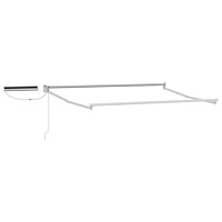 vidaXL Elektrisk utdragbar markisram Vit 3 x 2 m Stål