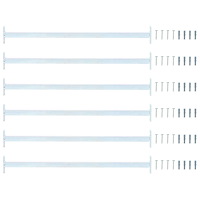 vidaXL Justerbar fönstersäkerhetsstång 6 pcs Silver Stål