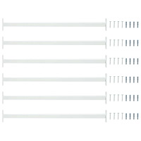 vidaXL Justerbar fönstersäkerhetsstång 6 pcs Vit Stål