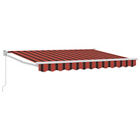 vidaXL Utdragbar markis Orange, svart och gul 3,5 x 2 m