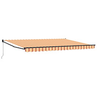 vidaXL Utdragbar markis Gul, Orange och Vit 4 x 2 m