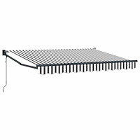 vidaXL Elektrisk Retraktabel Markis Antracit och vitt 2,5 x 2 m