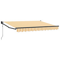 vidaXL Elektrisk Retraktabel Markis Gul och Vit 3,5 x 2 m