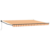 vidaXL Utdragbar markis Gul, Orange och Vit 4 x 2 m