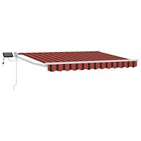 vidaXL Manuell utdragbar markis med LED-lampor 3,5 x 2 m