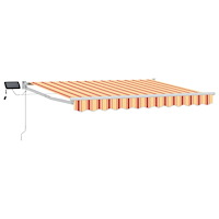 vidaXL Manuell utdragbar markis med LED-lampor 3 x 2,5 m