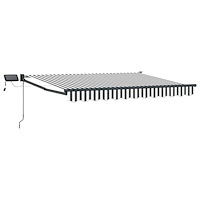 vidaXL Manuell utdragbar markis med LED-lampor 2,5 x 2 m