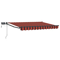 vidaXL Manuell utdragbar markis med LED-lampor 3,5 x 2 m