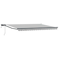 vidaXL Manuell utdragbar markis med LED-lampor 4 x 2 m