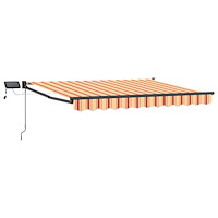 vidaXL Manuell utdragbar markis med LED-lampor 3 x 2,5 m