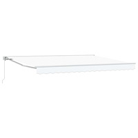 vidaXL Manuell Utdragbar Markis Vit 4 × 3,5 m
