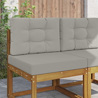 vidaXL Utomhus Soffa Kudde 2 pcs Grå Polyester