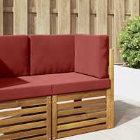 vidaXL Utomhus Soffa Kudde 3 pcs Vinröd Polyester