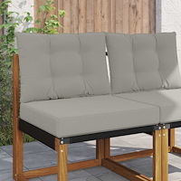 vidaXL Utomhus Soffa Kudde 2 pcs Grå Polyester