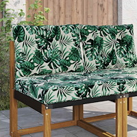 vidaXL Utomhus Soffa Kudde 2 pcs Bladmönster Polyester