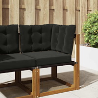 vidaXL Utomhus Soffa Kudde 3 pcs Svart Polyester