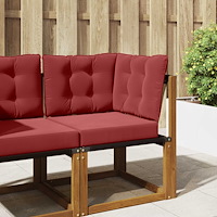 vidaXL Utomhus Soffa Kudde 3 pcs Vinröd Polyester