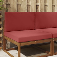 vidaXL Utomhus Soffa Kudde 2 pcs Vinröd Polyester