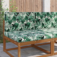 vidaXL Utomhus Soffa Kudde 2 pcs Bladmönster Polyester