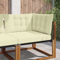 vidaXL Utomhus Soffa Kudde 3 pcs Kräm Polyester