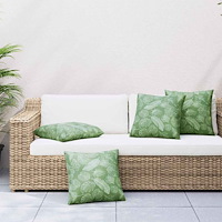 vidaXL Spridda Kuddar Löv 4 pcs Bladmönster 50 x 50 cm Polyester Tyg