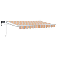 vidaXL Manuell utdragbar markis med LED-lampor 3 x 2,5 m
