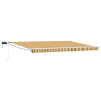 vidaXL Manuell utdragbar markis med LED-lampor 5 x 3 m