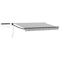 vidaXL Elektrisk Retraktabel Markis Antracit och vitt 2,5 x 2 m