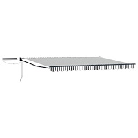 vidaXL Elektrisk Retraktabel Markis Antracit och vitt 5 x 3 m