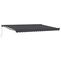vidaXL Manuell Utdragbar Markis Antracit 4 x 2 m