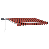 vidaXL Manuell markisram med LED-lampor 3,5 x 2 m