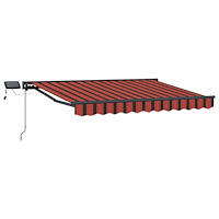 vidaXL Manuell markisram med LED-lampor 3,5 x 2 m