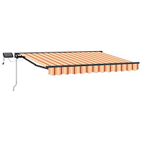 vidaXL Manuell markisram med LED-lampor 3 x 2,5 m