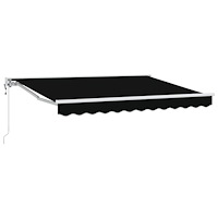vidaXL Elektrisk Retraktabel Markis Svart 3,5 x 2,5 m