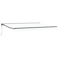 vidaXL Elektrisk Retraktabel Markis Vit 4 × 3,5 m