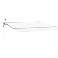 vidaXL Elektrisk Retraktabel Markis Vit 3,5 x 2,5 m