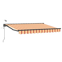 vidaXL Elektrisk Retraktabel Markis Gul, Orange, Antracit 3 x 2,5 m