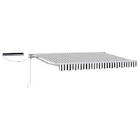 vidaXL Elektrisk Retraktabel Markis Antracit och vitt 2,5 x 2 m