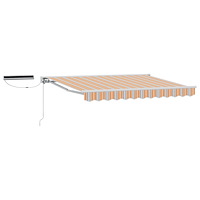 vidaXL Elektrisk Retraktabel Markis Blå och Orange 3,5 x 2 m