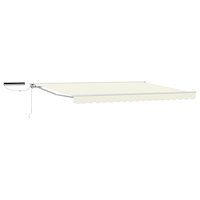 vidaXL Elektrisk Retraktabel Markis Grädde och vit 4 x 2 m