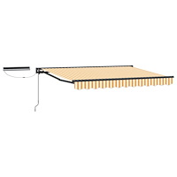 vidaXL Elektrisk Retraktabel Markis Gul och Vit 3,5 x 2 m