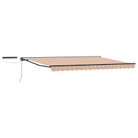 vidaXL Elektrisk Retraktabel Markis Blå och Orange 4,5 × 3 m