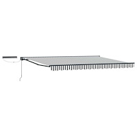 vidaXL Elektrisk Retraktabel Markis Antracit och vitt 5 x 3 m