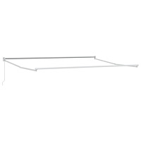 vidaXL Manuell utdragbar markisram Vit 4 x 2 m Aluminium