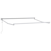 vidaXL Elektrisk utdragbar markisram Vit 3,5 x 2 m Aluminium