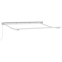 vidaXL Manuell Markisram Justerbar Vit 3 x 2,5 m Stål