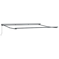 vidaXL Manuell Markisram Justerbar Antracit 4 x 2 m Stål