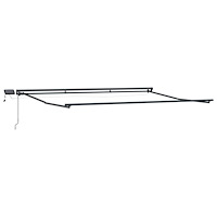 vidaXL Manuell markisram med LED-lampor Antracit 5 × 3,5 m Aluminium